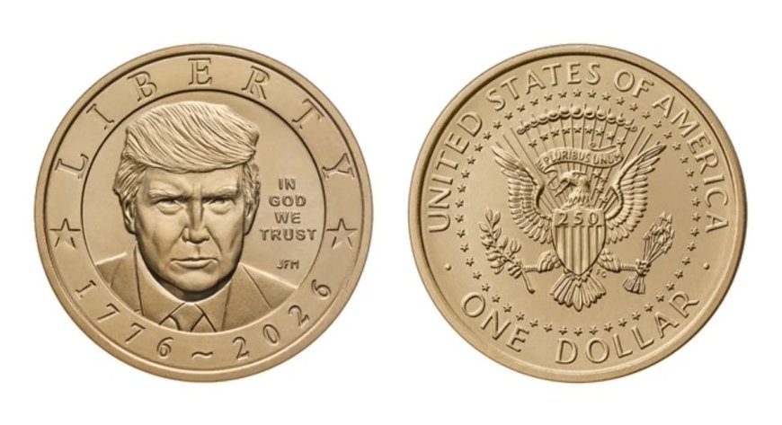 EUA começa a produzir moeda de US$ 1 com o rosto de Trump