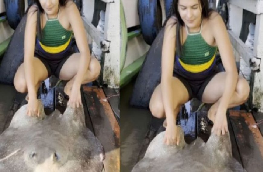 Vídeo de ribeirinha ensinando a limpar arraia deixa milhões impressionados; veja como é feito